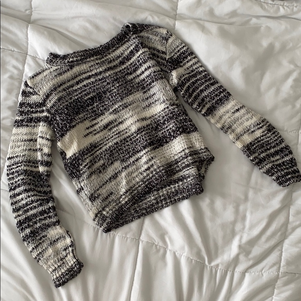 Black and white sweater